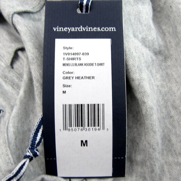 Vineyard Vines Graphic USA Hoodie Men's Size Medium Grey Heather Long Sleeve NEW - Picture 10 of 13